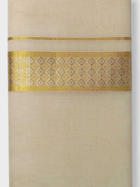 Premium Wedding Handloom Balaramapuram Unaakupaavu Kasavu Mundu for Men