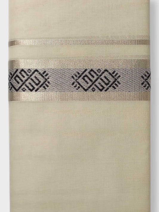 Premium Wedding Handloom Balaramapuram Unaakupaavu Kasavu Mundu for Men