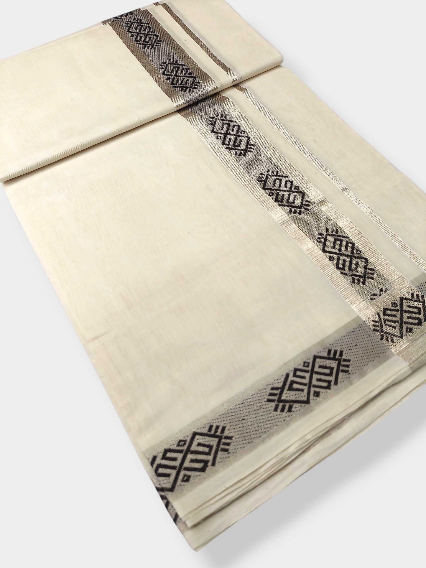 Premium Wedding Handloom Balaramapuram Unaakupaavu Kasavu Mundu for Men