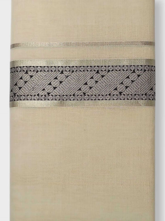 Premium Wedding Handloom Balaramapuram Unaakupaavu Kasavu Mundu for Men
