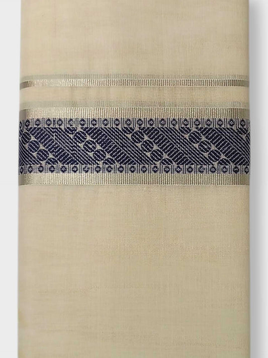 Premium Wedding Handloom Balaramapuram Unaakupaavu Kasavu Mundu for Men
