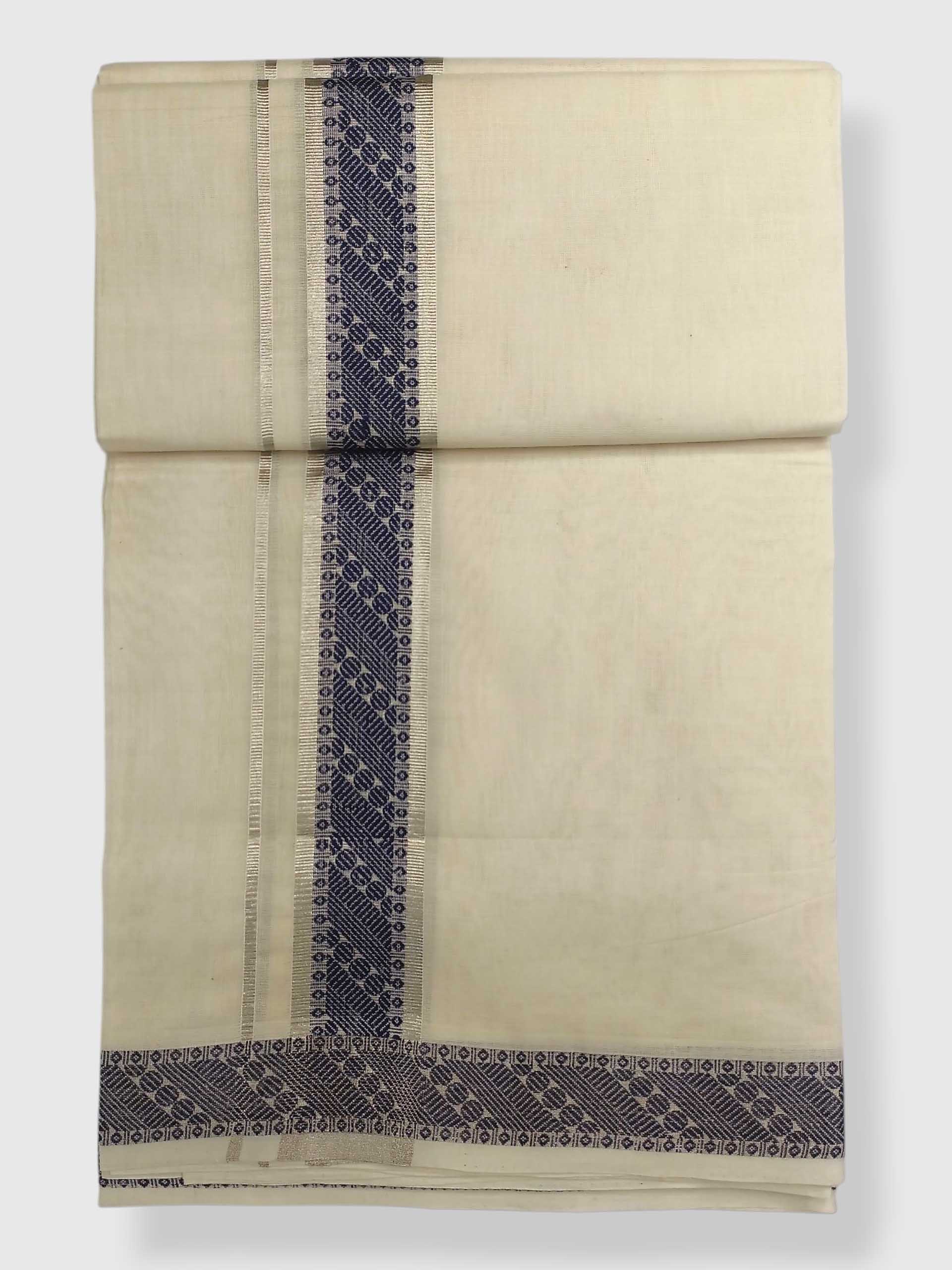 Premium Wedding Handloom Balaramapuram Unaakupaavu Kasavu Mundu for Men