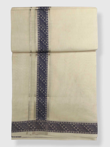 Premium Wedding Handloom Balaramapuram Unaakupaavu Kasavu Mundu for Men
