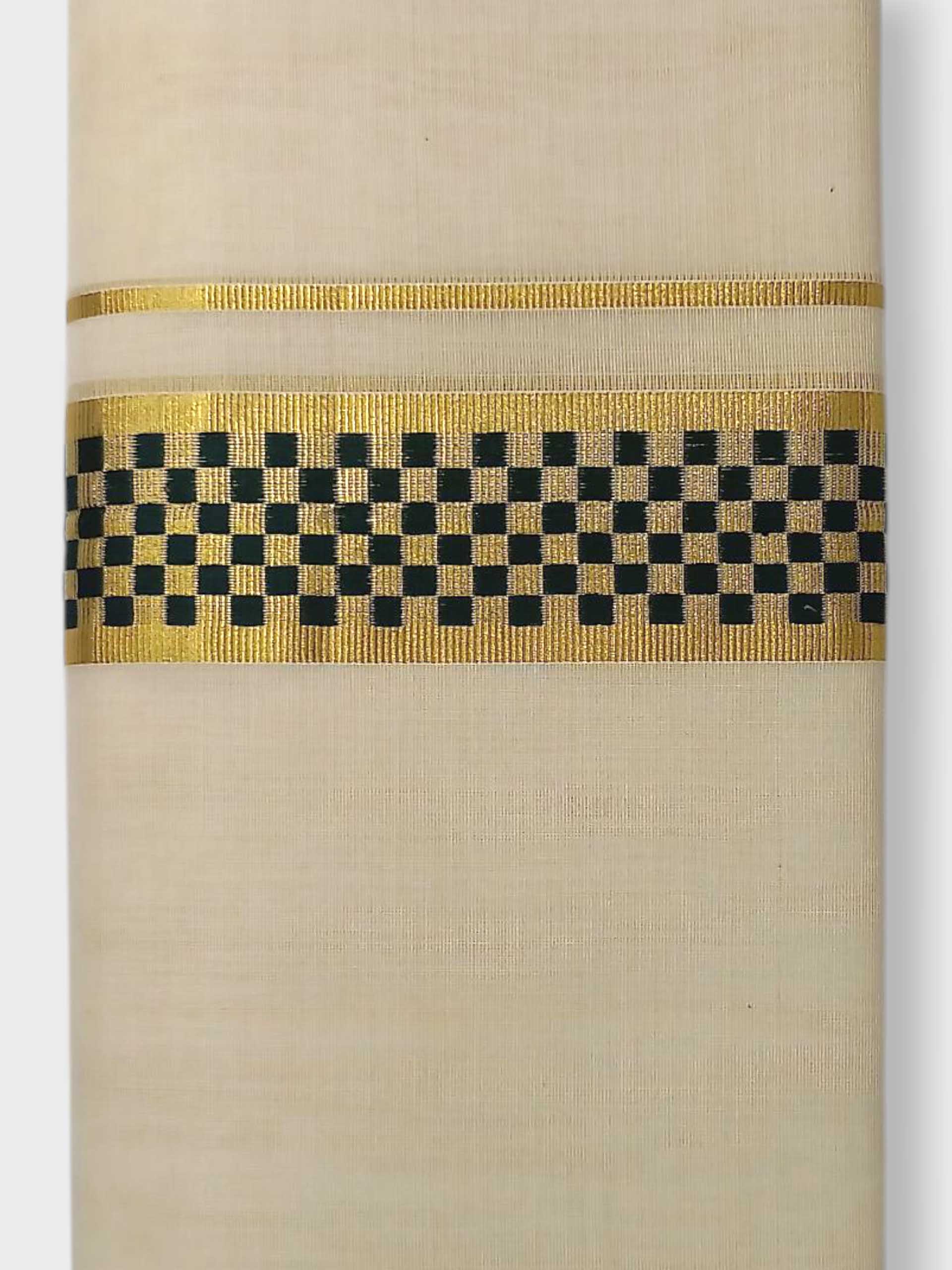 Premium Wedding Handloom Balaramapuram Unaakupaavu Kasavu Mundu for Men