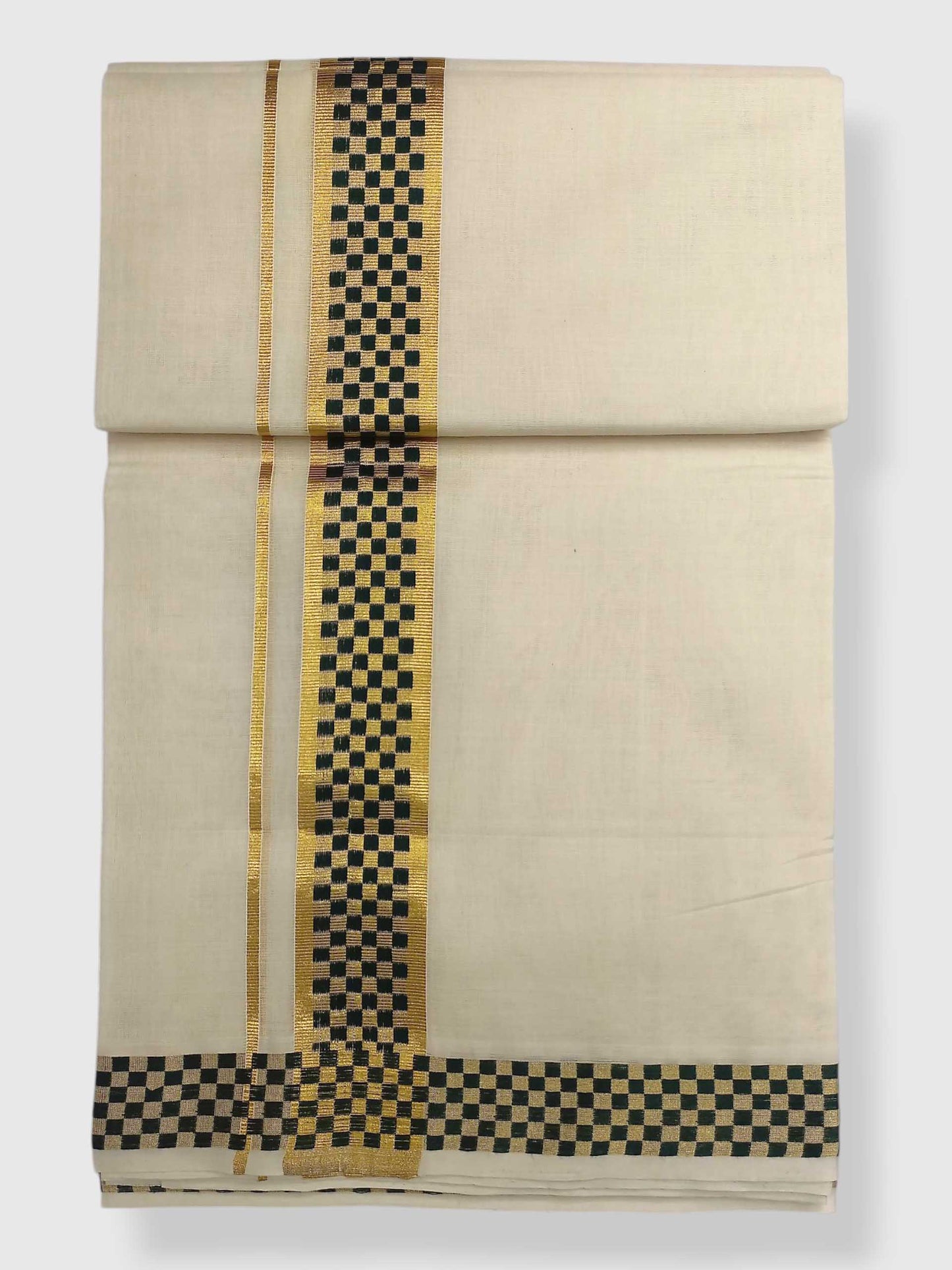 Premium Wedding Handloom Balaramapuram Unaakupaavu Kasavu Mundu for Men