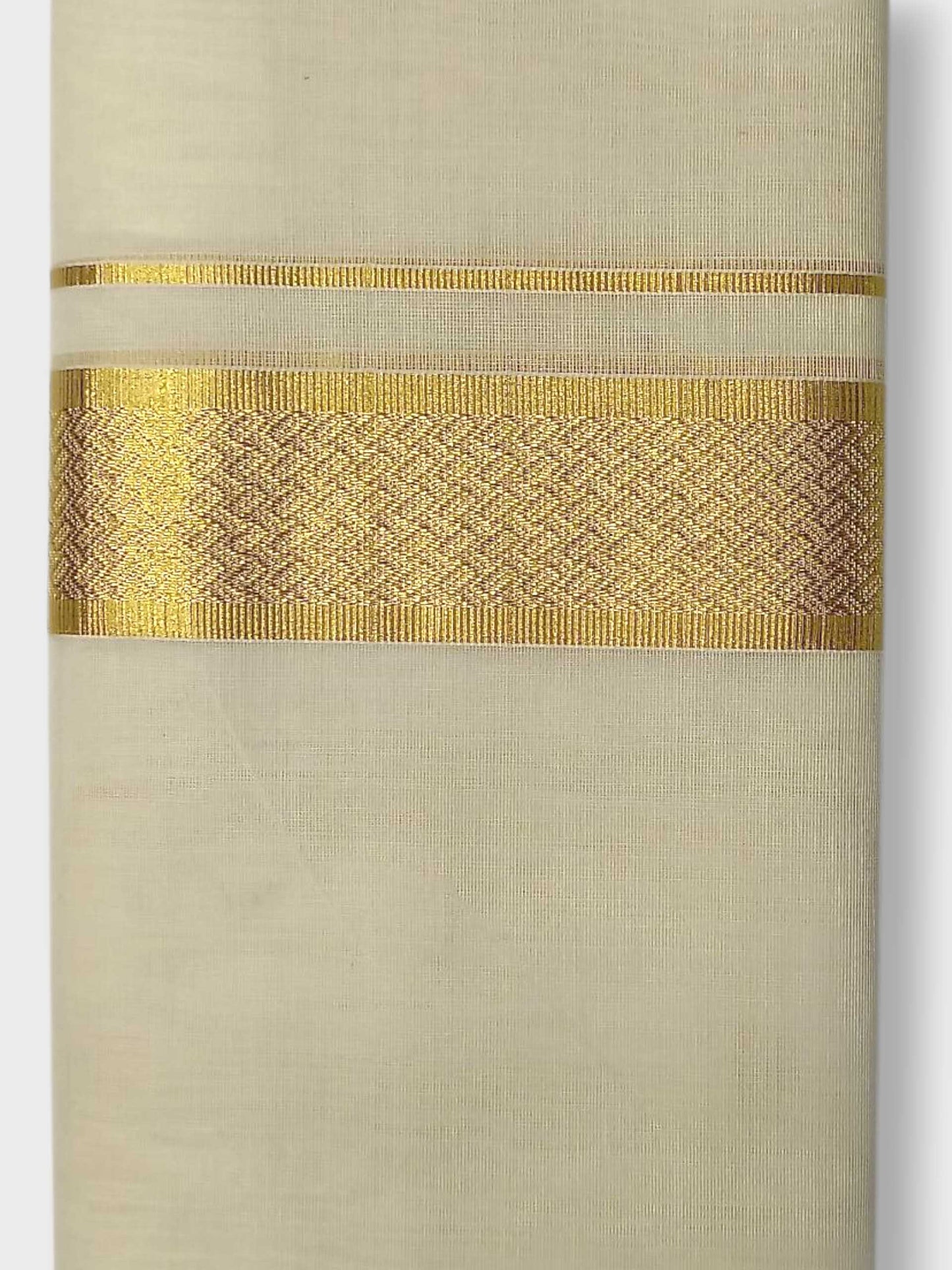 Premium Wedding Handloom Balaramapuram Unaakupaavu Kasavu Mundu for Men