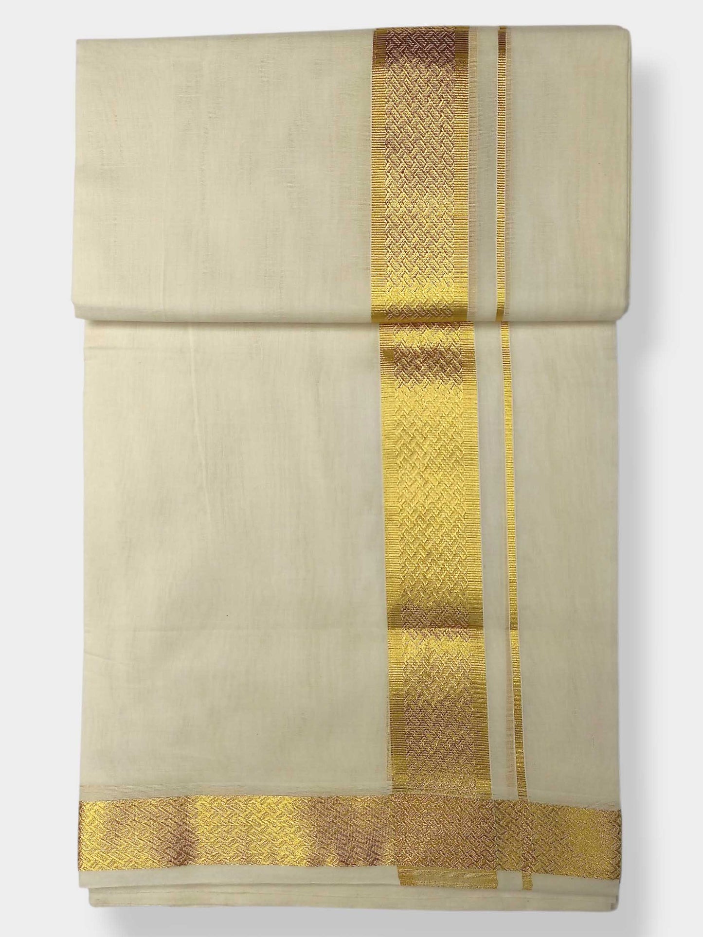 Premium Wedding Handloom Balaramapuram Unaakupaavu Kasavu Mundu for Men