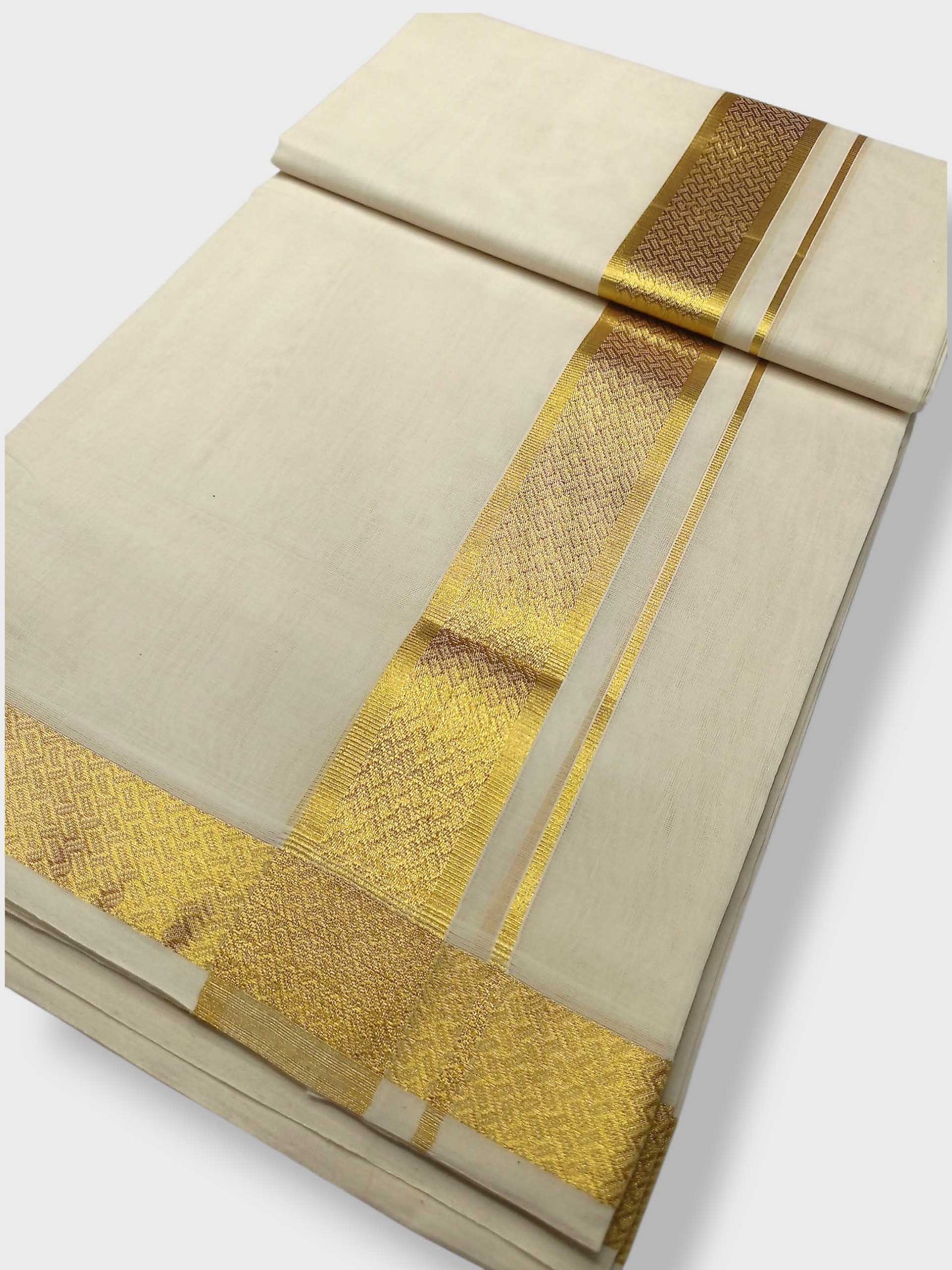 Premium Wedding Handloom Balaramapuram Unaakupaavu Kasavu Mundu for Men