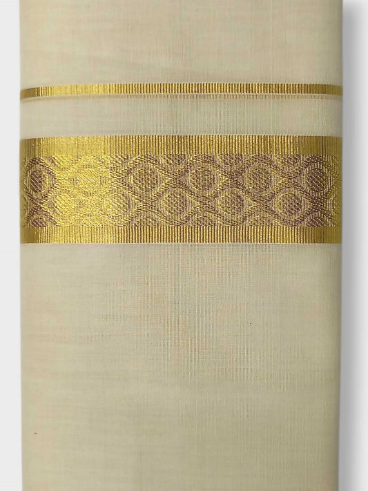 Premium Wedding Handloom Balaramapuram Unaakupaavu Kasavu Mundu for Men