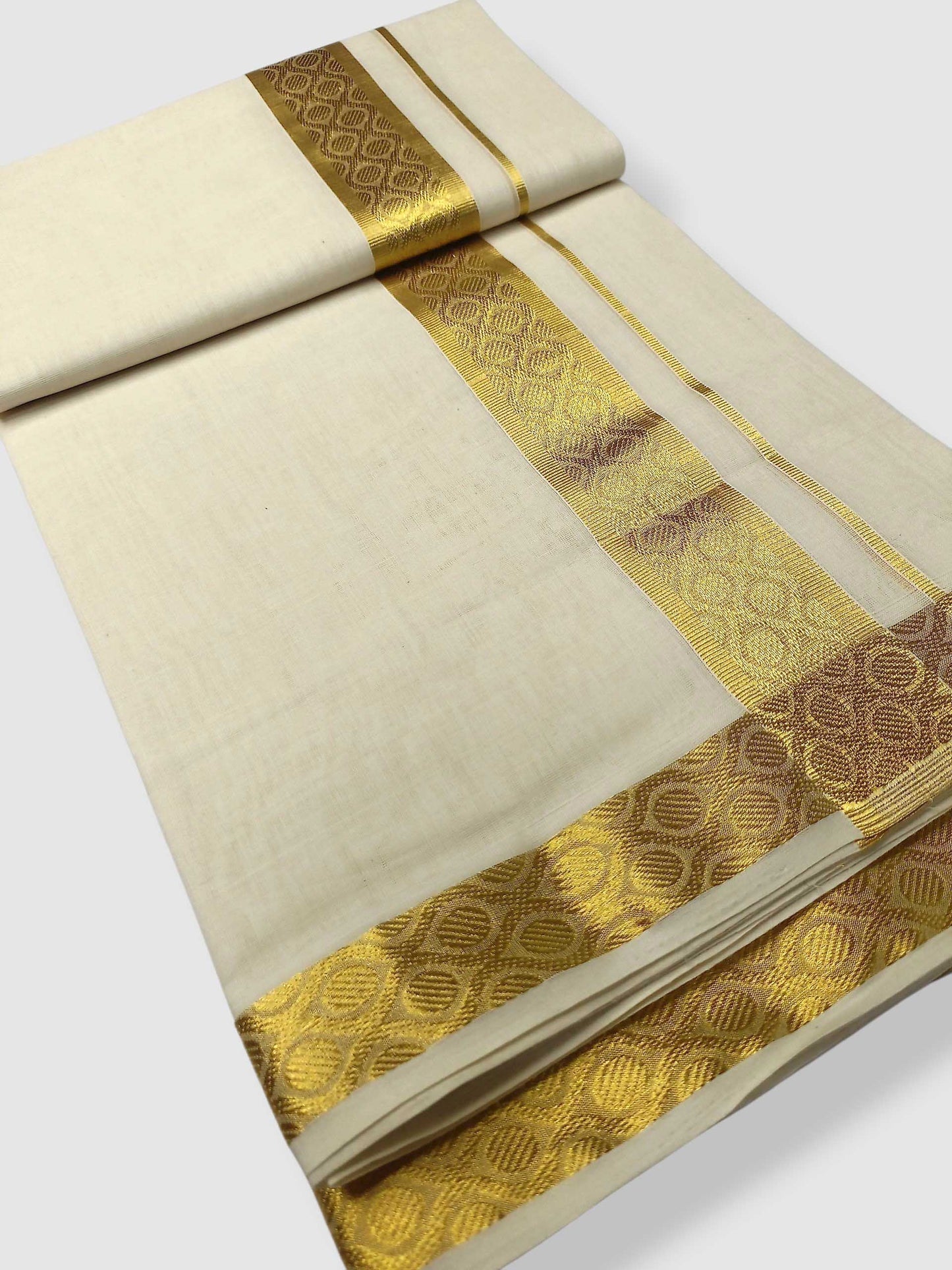 Premium Wedding Handloom Balaramapuram Unaakupaavu Kasavu Mundu for Men