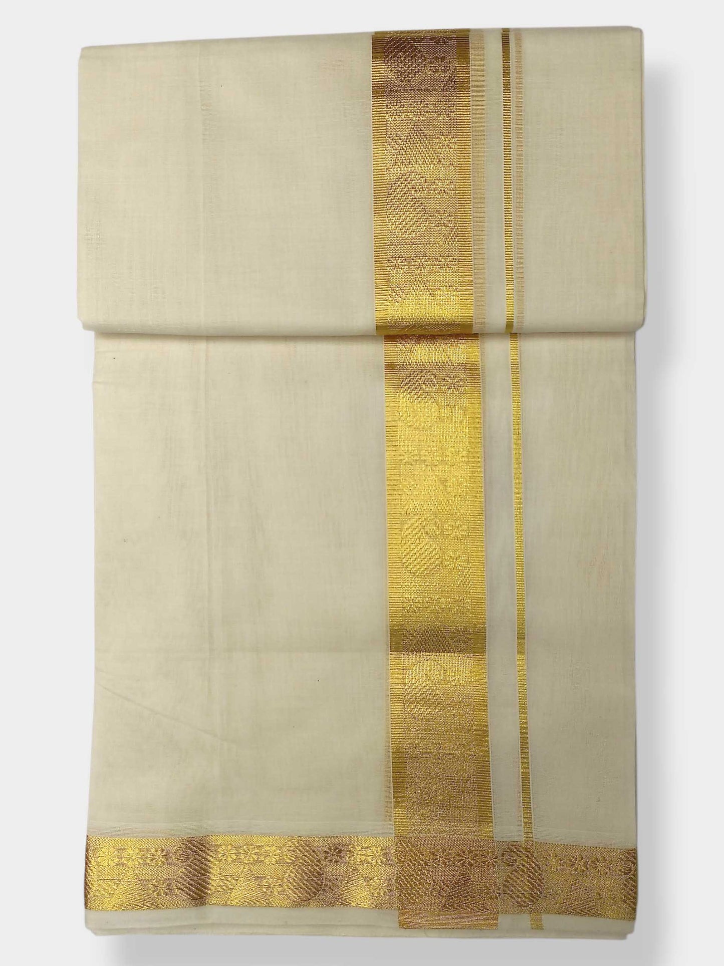 Premium Wedding Handloom Balaramapuram Unaakupaavu Kasavu Mundu for Men