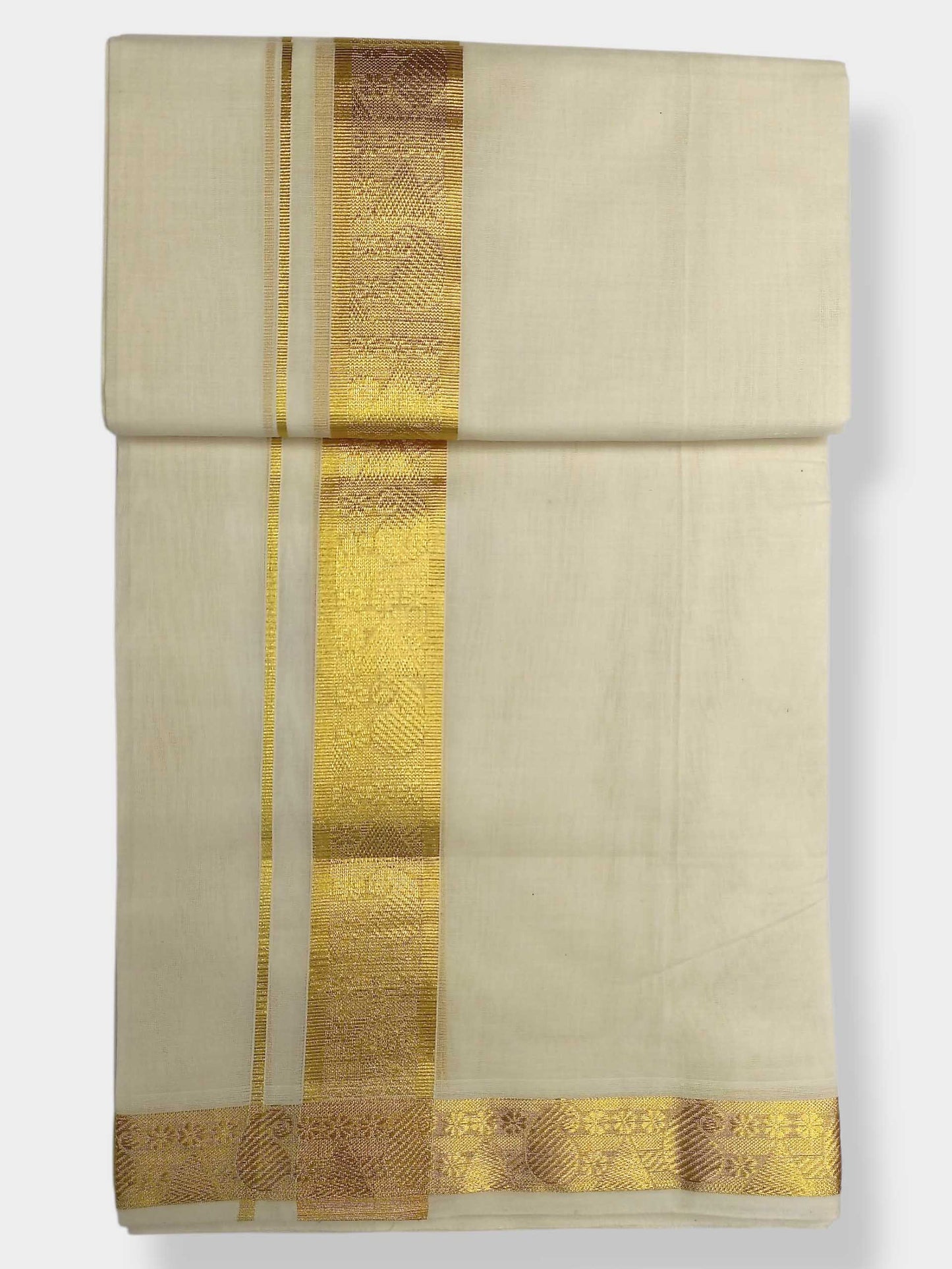 Premium Wedding Handloom Balaramapuram Unaakupaavu Kasavu Mundu for Men