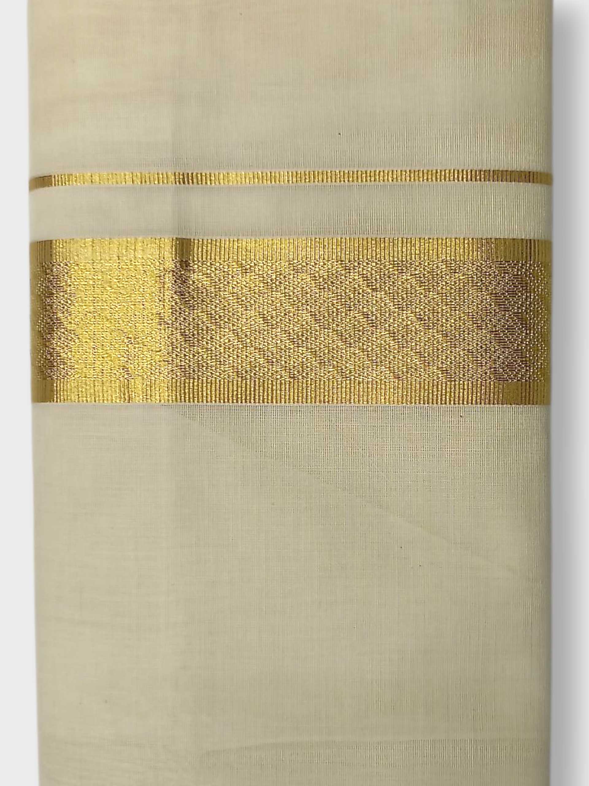 Premium Wedding Handloom Balaramapuram Unaakupaavu Kasavu Mundu for Men