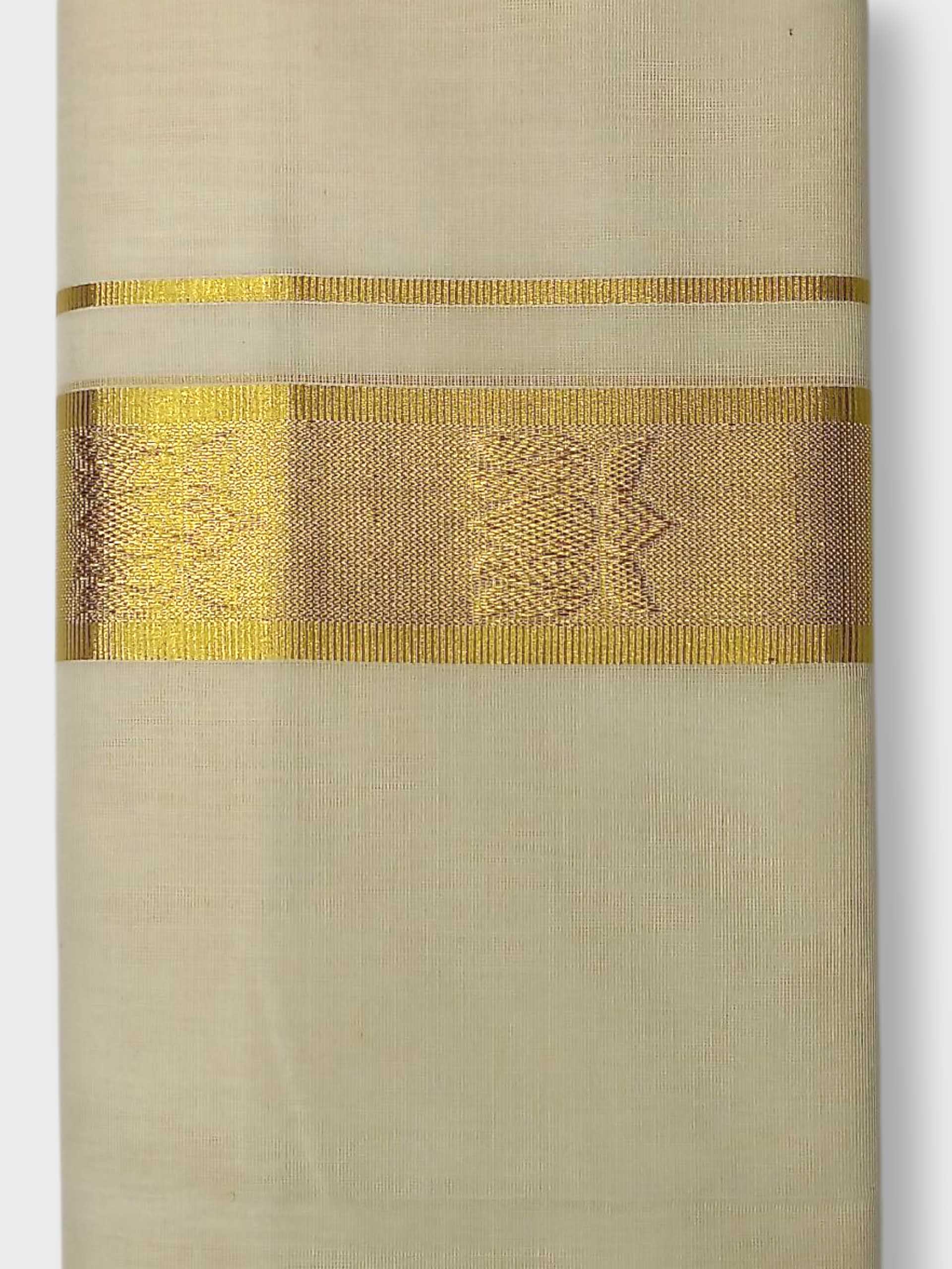 Premium Wedding Handloom Balaramapuram Unaakupaavu Kasavu Mundu for Men