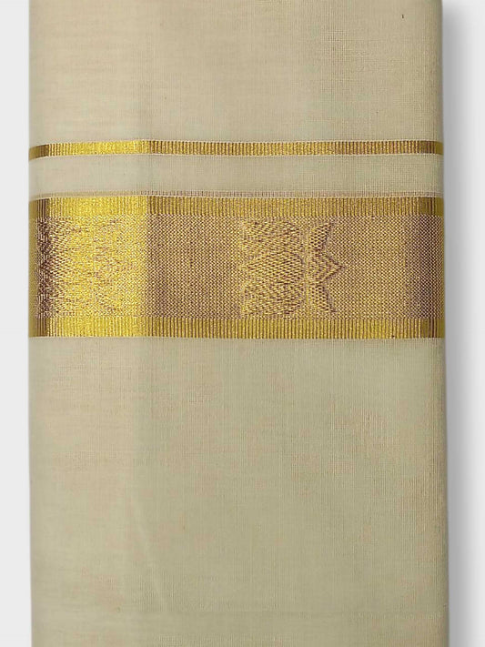 Premium Wedding Handloom Balaramapuram Unaakupaavu Kasavu Mundu for Men