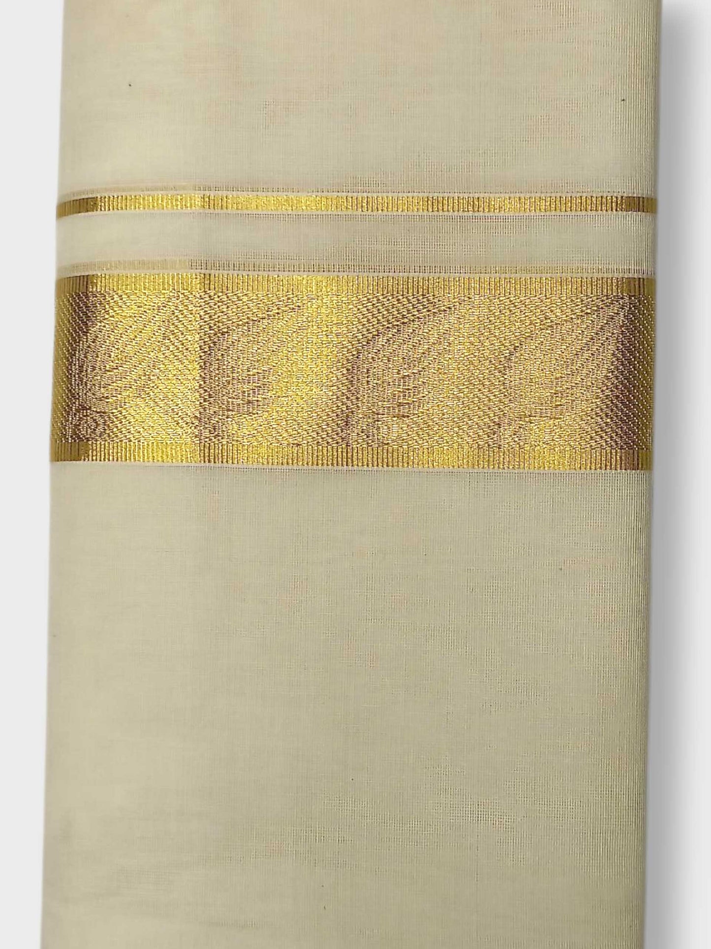 Premium Wedding Handloom Balaramapuram Unaakupaavu Kasavu Mundu for Men