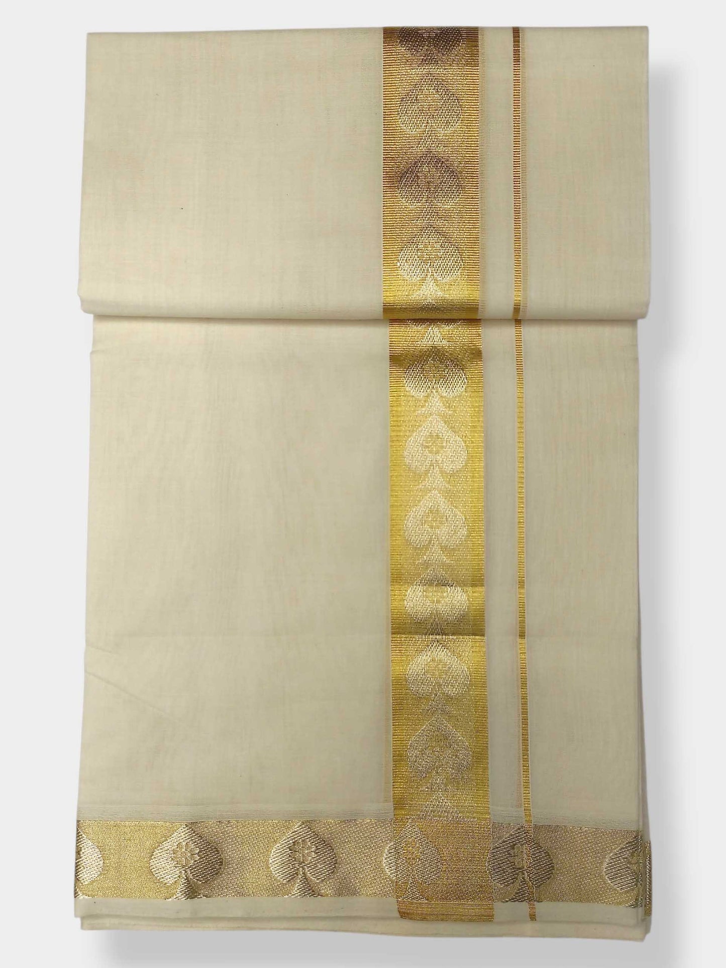 Premium Wedding Handloom Balaramapuram Unaakupaavu Kasavu Mundu for Men