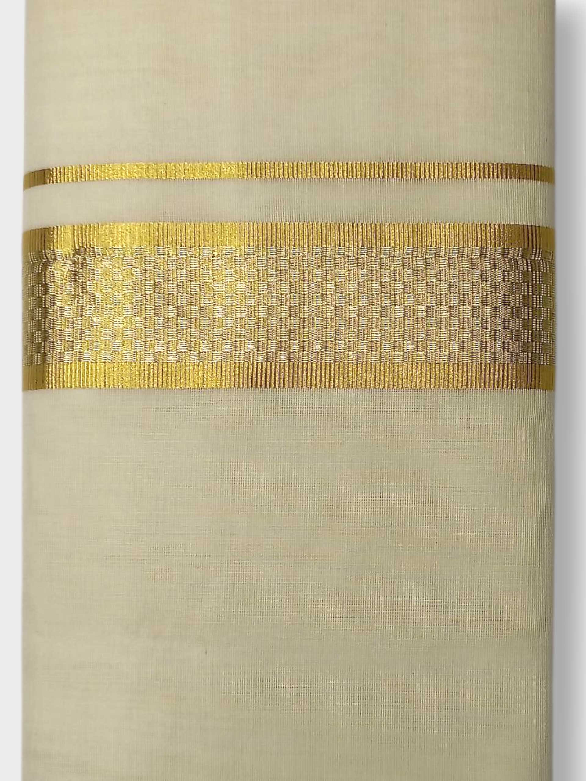 Premium Wedding Handloom Balaramapuram Unaakupaavu Kasavu Mundu for Men