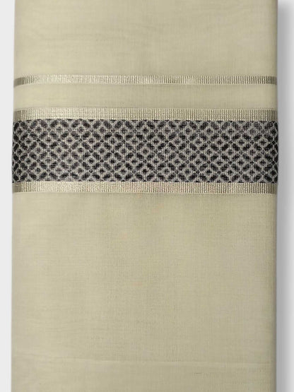Premium Wedding Handloom Balaramapuram Unaakupaavu Kasavu Mundu for Men