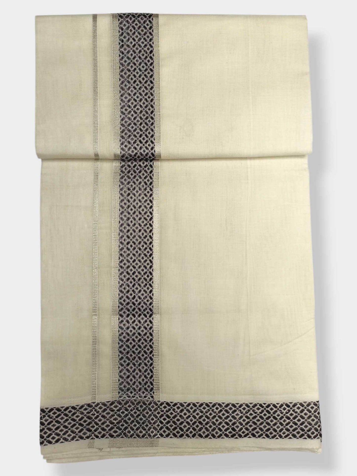 Premium Wedding Handloom Balaramapuram Unaakupaavu Kasavu Mundu for Men