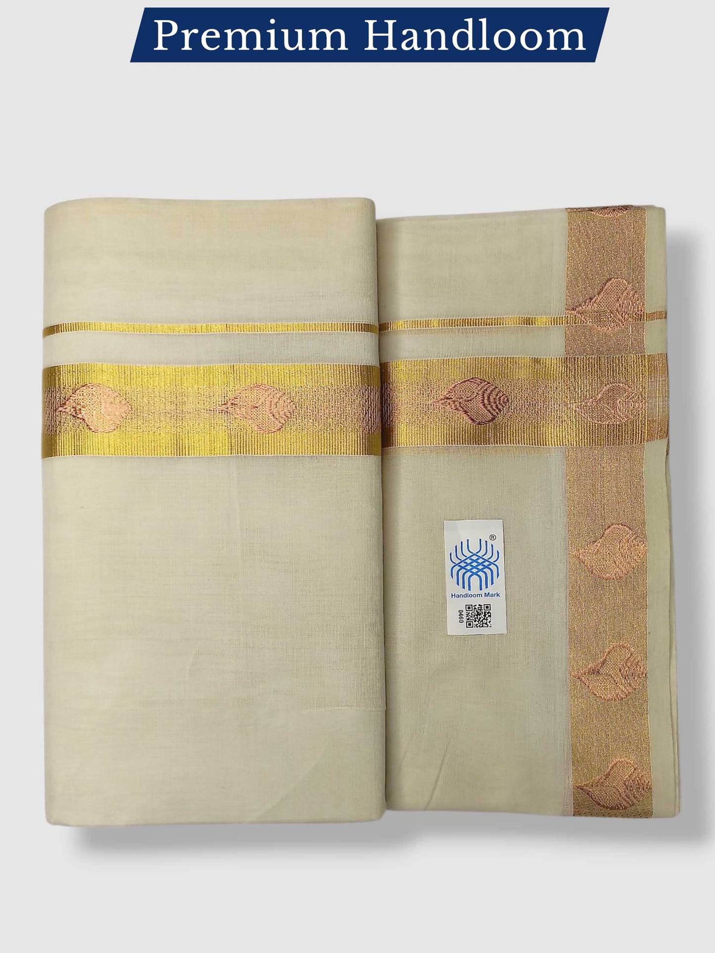 Premium Wedding Handloom Balaramapuram Unaakupaavu Kasavu Mundu for Men