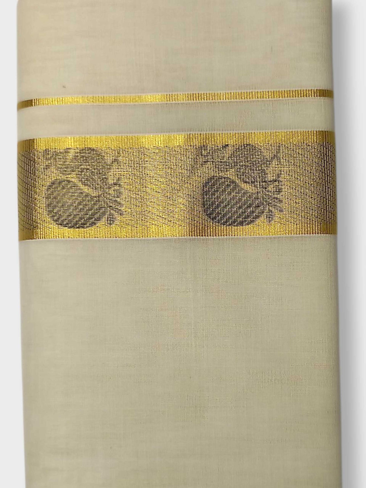 Premium Wedding Handloom Balaramapuram Unaakupaavu Kasavu Mundu for Men