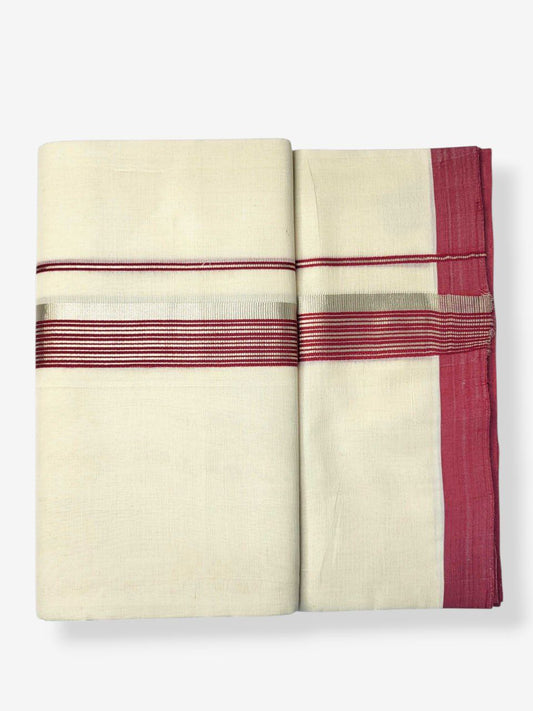 Kerala Handloom Mundu/Dhoti Pure Cotton for Men