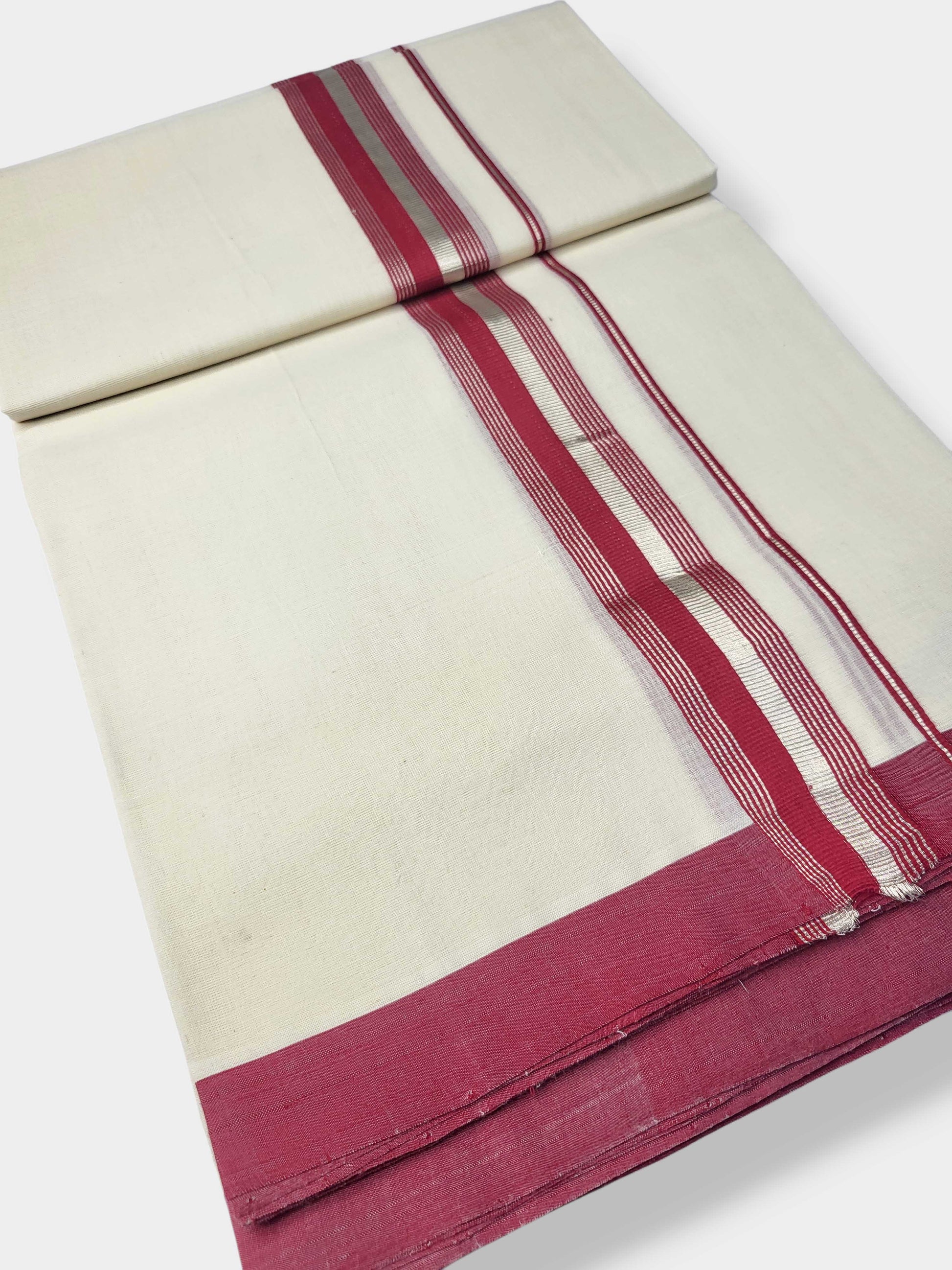 Kerala Handloom Mundu/Dhoti Pure Cotton for Men
