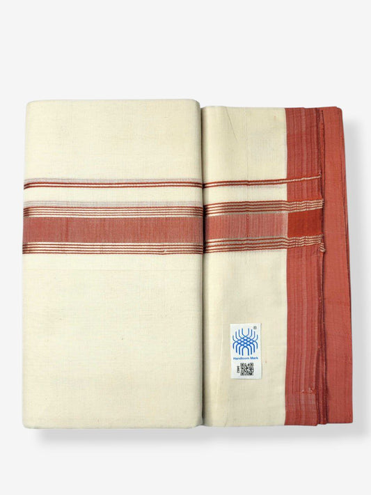 Kerala Handloom Mundu/Dhoti Pure Cotton for Men