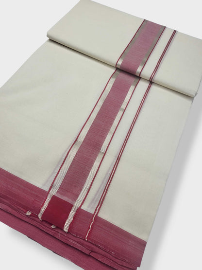 Kerala Handloom Mundu/Dhoti Pure Cotton for Men
