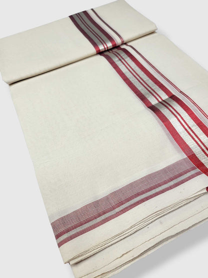 Kerala Handloom Mundu/Dhoti Pure Cotton for Men