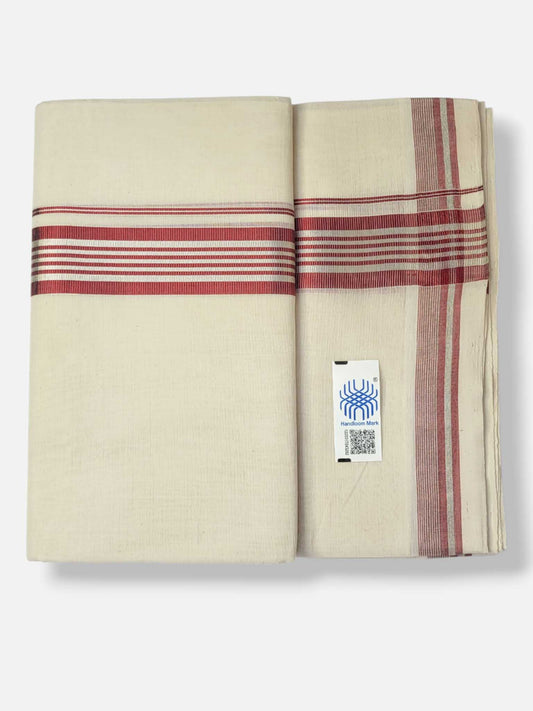 Kerala Handloom Mundu/Dhoti Pure Cotton for Men