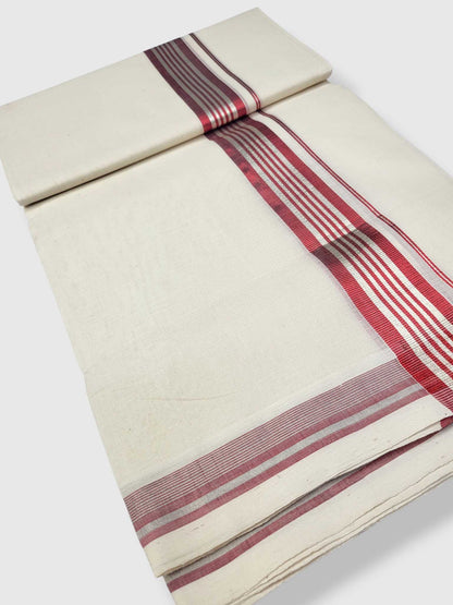 Kerala Handloom Mundu/Dhoti Pure Cotton for Men