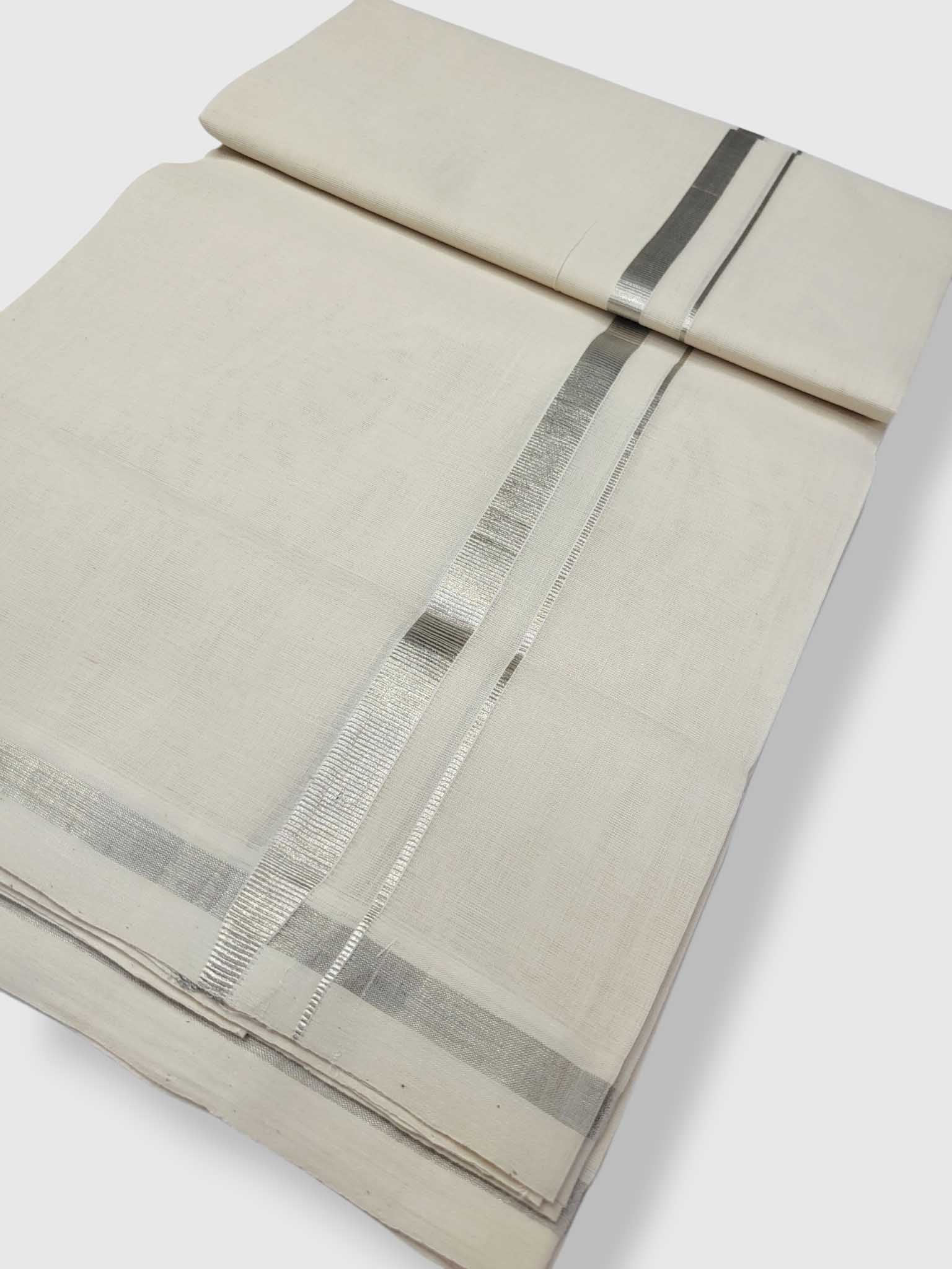 Kerala Handloom Mundu/Dhoti Pure Cotton for Men