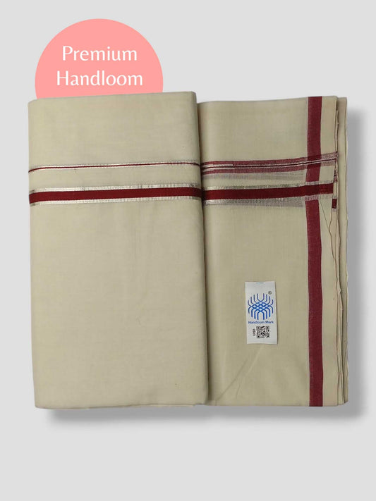 Kerala Premium Balaramapuram Handloom Dhoti/Mundu for Men