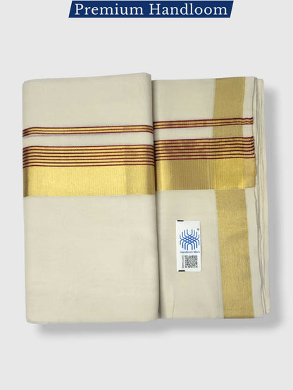 Kerala Premium Balaramapuram Handloom Dhoti/Mundu for Men
