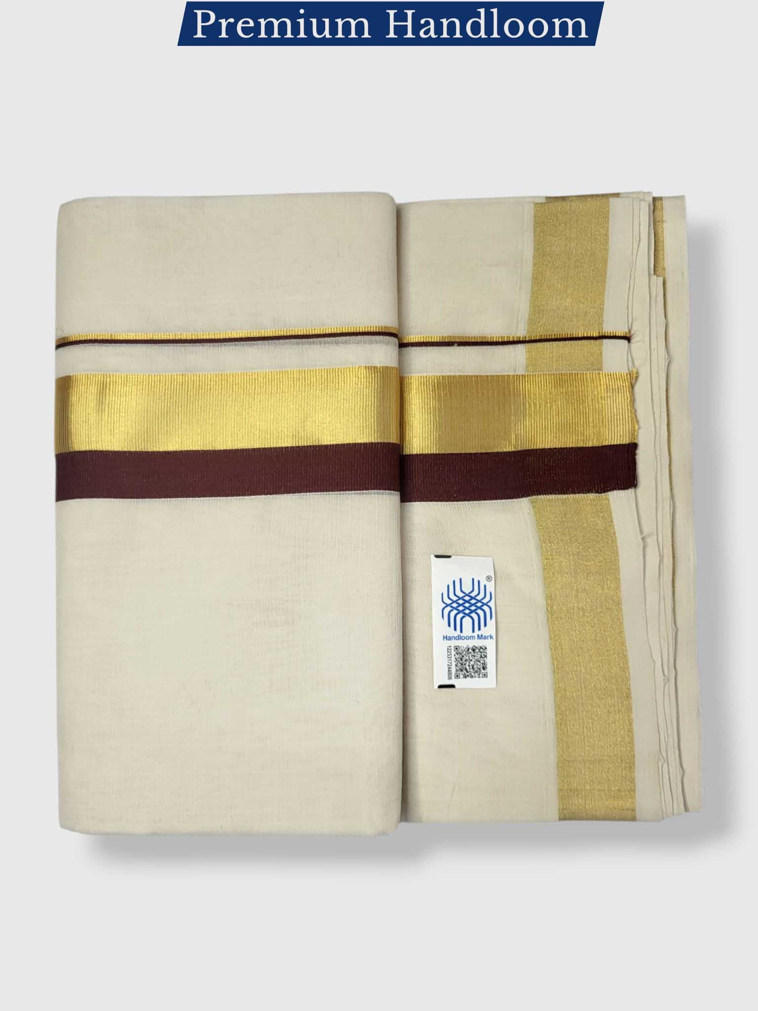 Kerala Premium Balaramapuram Handloom Dhoti/Mundu for Men