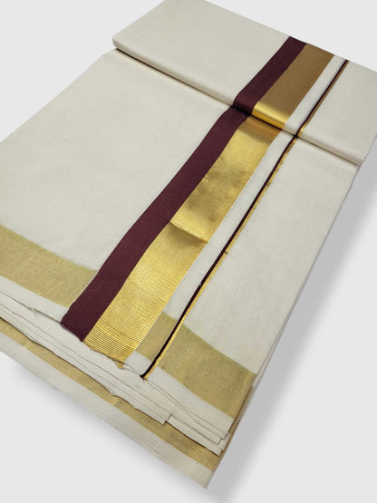 Kerala Premium Balaramapuram Handloom Dhoti/Mundu for Men