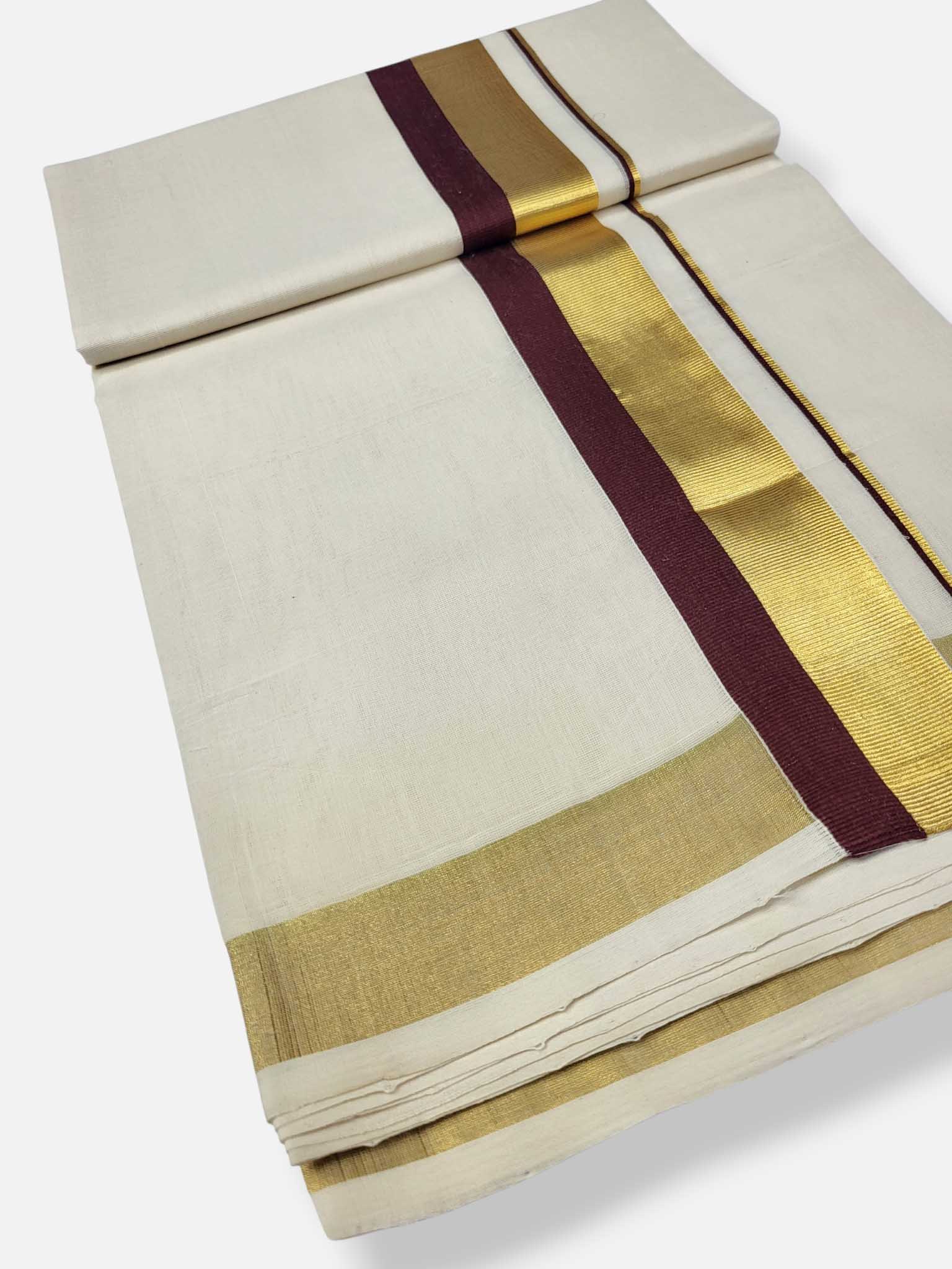 Kerala Premium Balaramapuram Handloom Dhoti/Mundu for Men