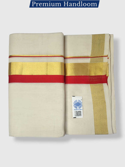 Kerala Premium Balaramapuram Handloom Dhoti/Mundu for Men