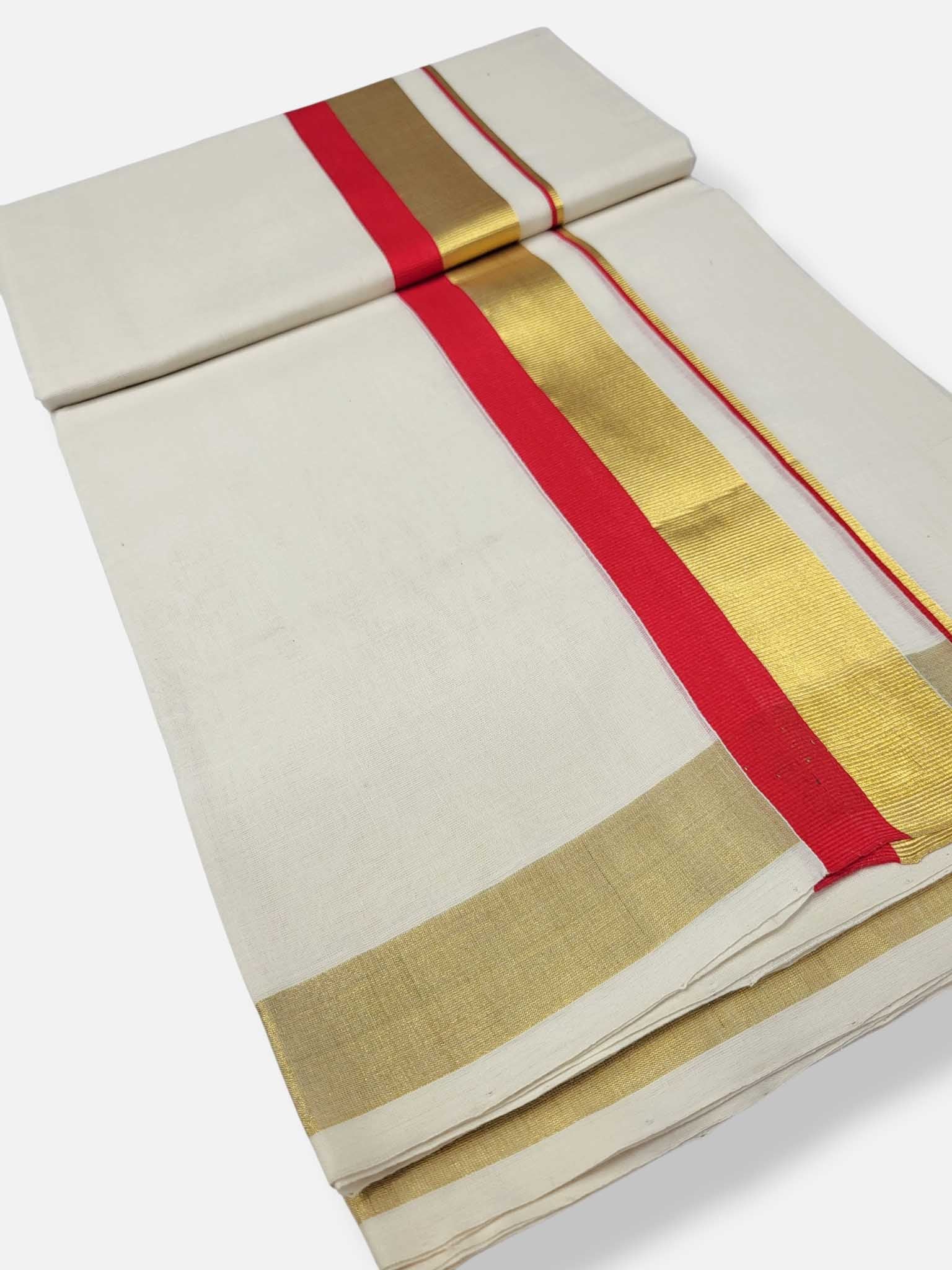 Kerala Premium Balaramapuram Handloom Dhoti/Mundu for Men