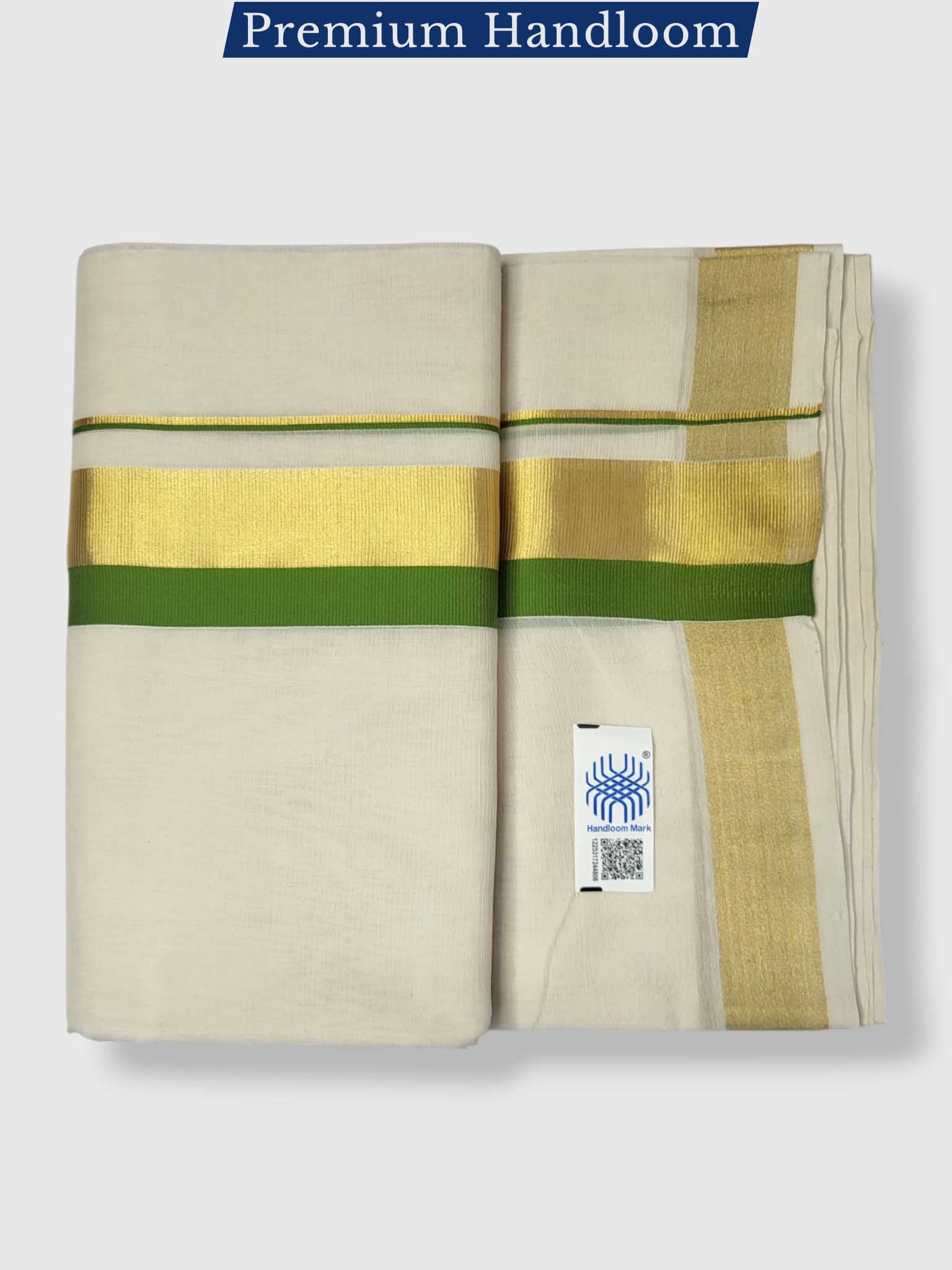 Kerala Premium Balaramapuram Handloom Dhoti/Mundu for Men