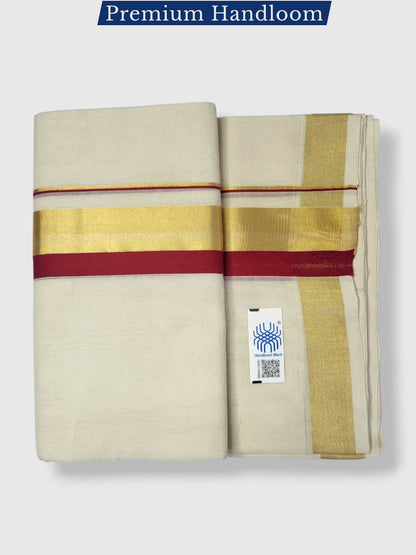 Kerala Premium Balaramapuram Handloom Dhoti/Mundu for Men