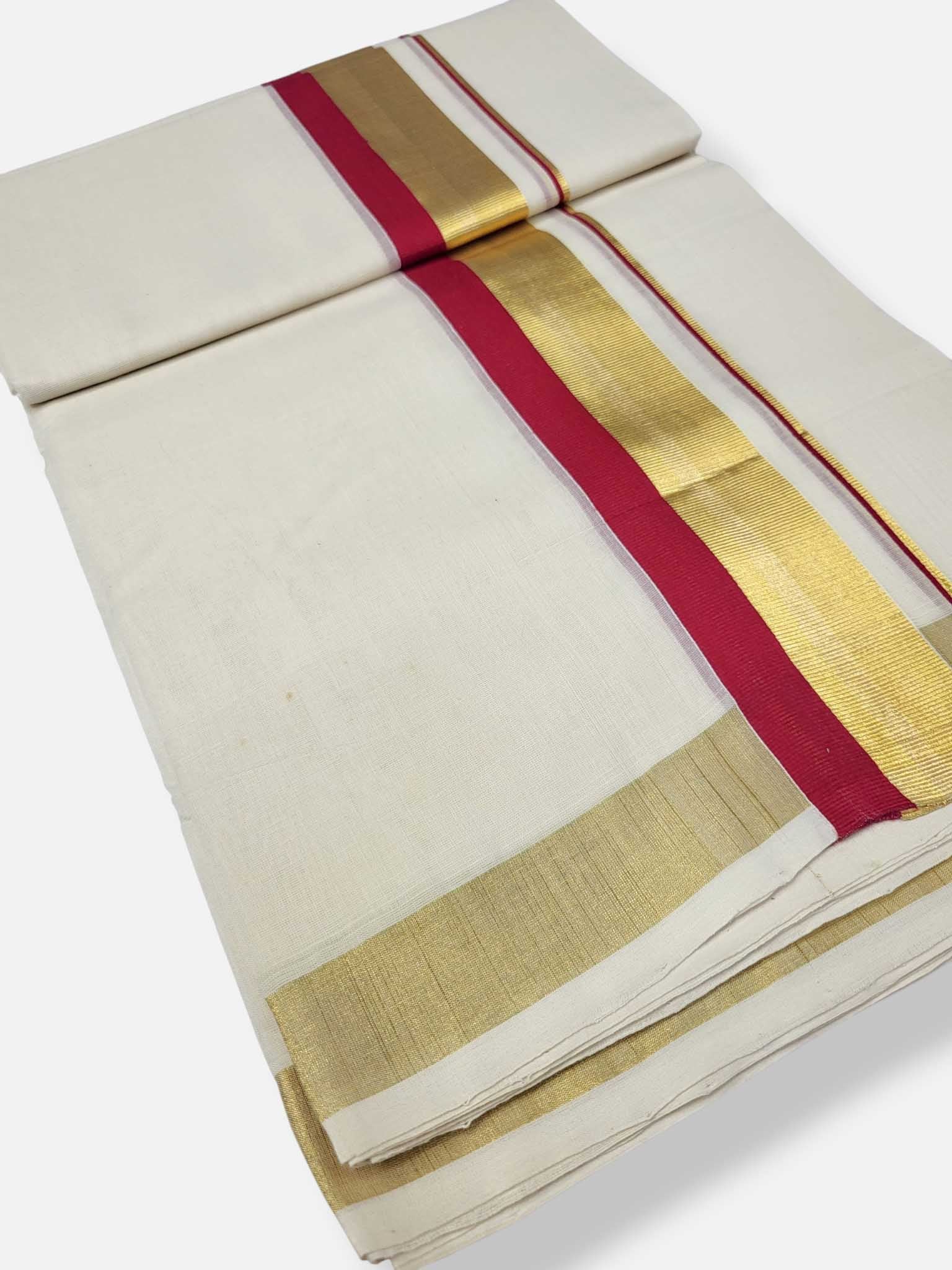 Kerala Premium Balaramapuram Handloom Dhoti/Mundu for Men