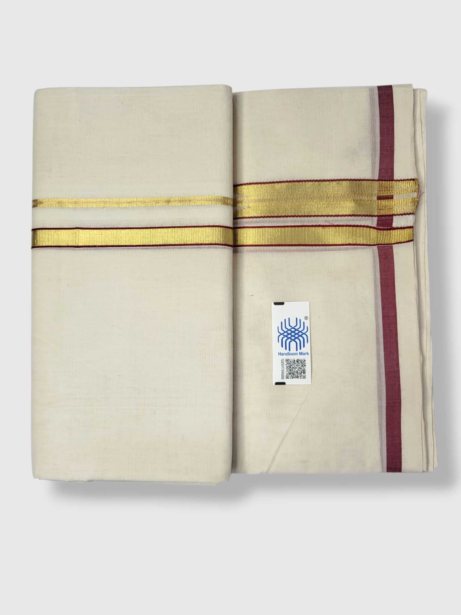 Kerala Premium Balaramapuram Handloom Dhoti/Mundu for Men
