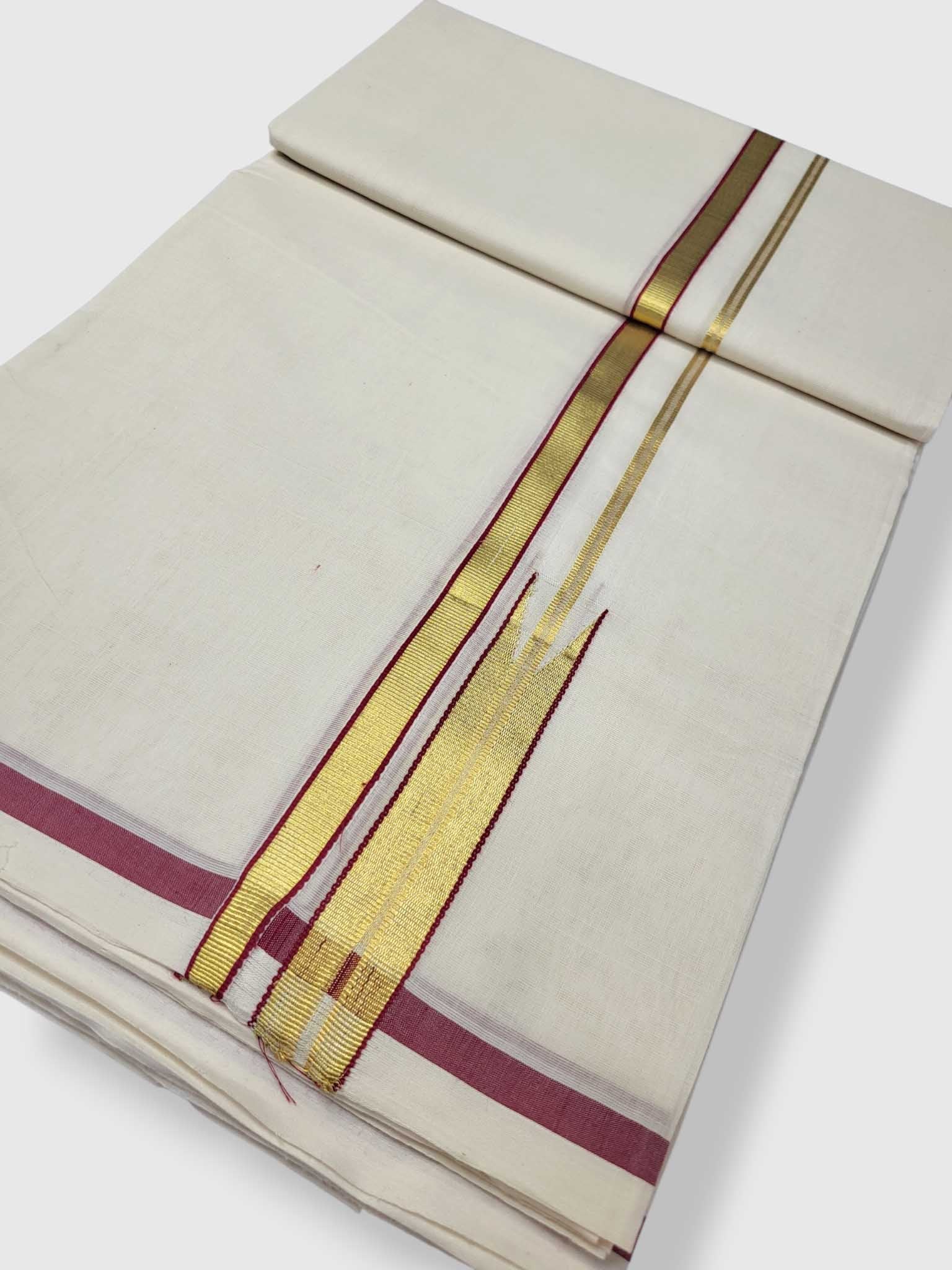 Kerala Premium Balaramapuram Handloom Dhoti/Mundu for Men