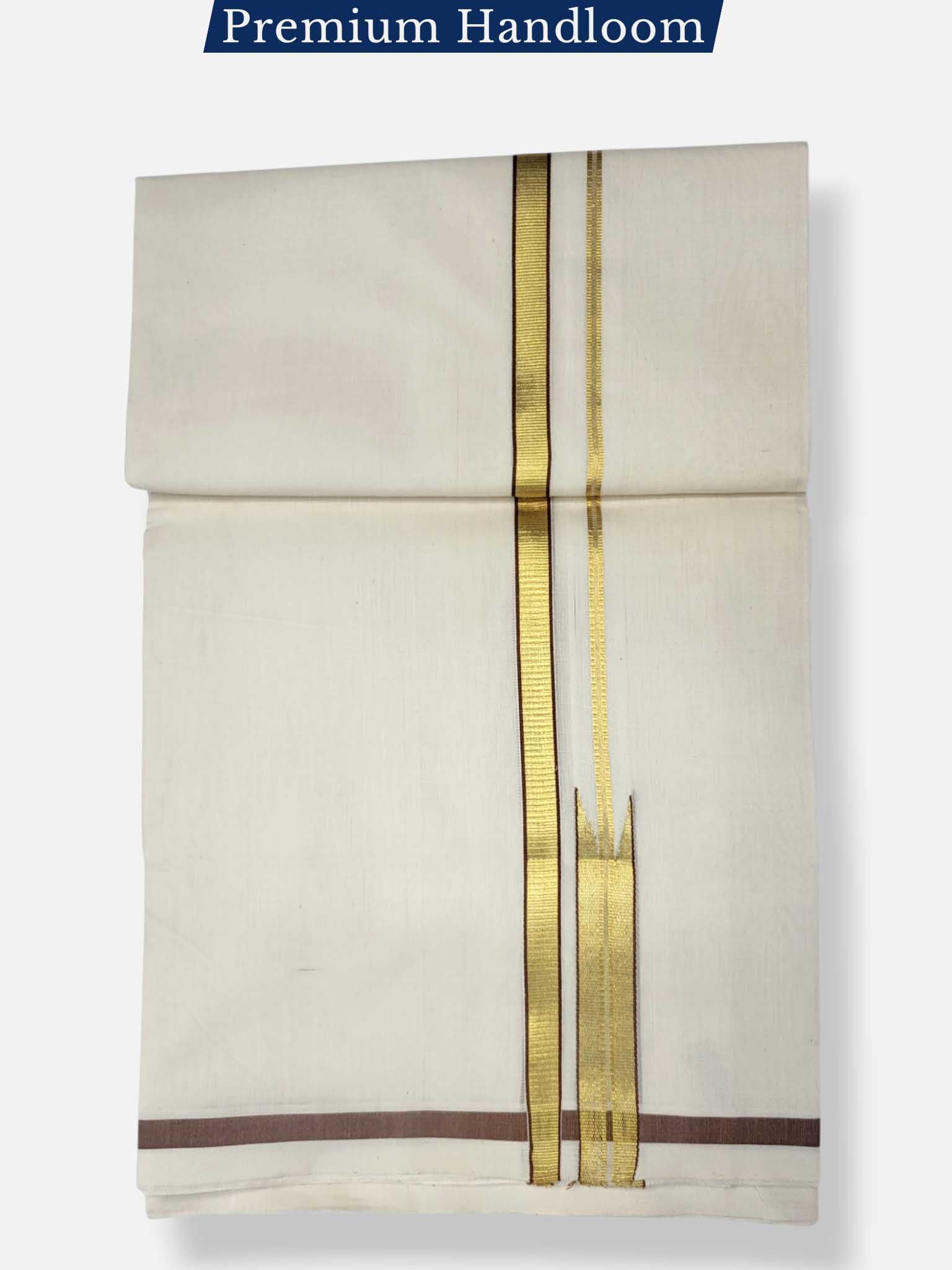 Kerala Premium Balaramapuram Handloom Dhoti/Mundu for Men