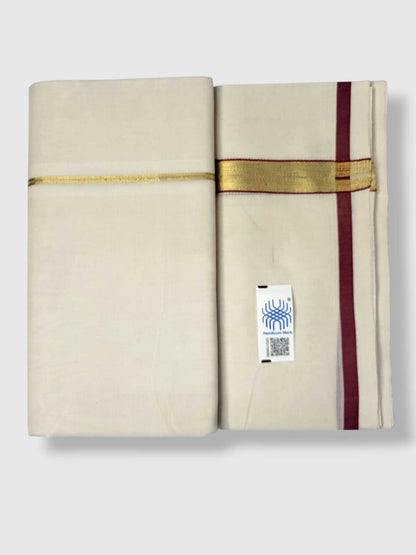 Kerala Premium Balaramapuram Handloom Dhoti/Mundu for Men