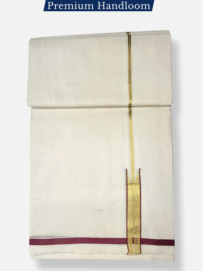 Kerala Premium Balaramapuram Handloom Dhoti/Mundu for Men