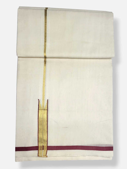 Kerala Premium Balaramapuram Handloom Dhoti/Mundu for Men